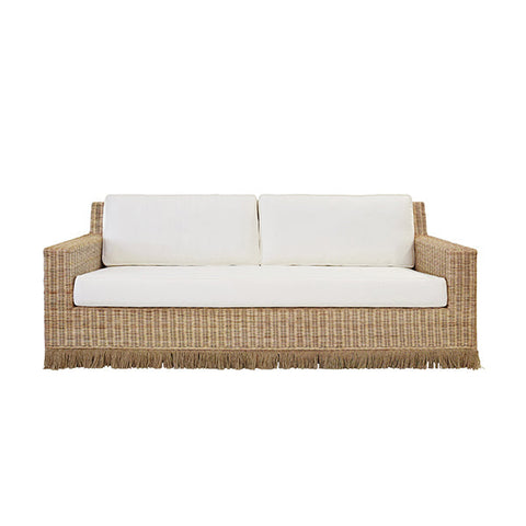 Lawson Coastal Linen Sofa with Square Armrests