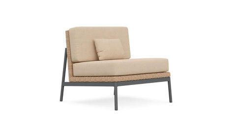 Outdoor Living & Garden Mid Century Armless Club Lounge Chair