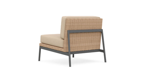 Outdoor Living & Garden Mid Century Armless Club Lounge Chair