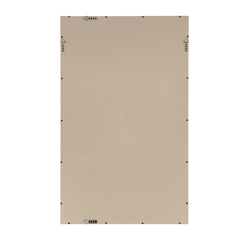 Organic Lacquered Bamboo Accent Wall Mirror for Living Room