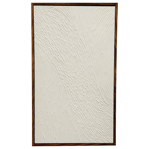 Escamas I Acrylic Paint on Plastered Wood Panel - Natural Float Frame