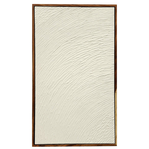 Escamas II Acrylic Paint on Plastered Wood - Natural Wood Float Frame