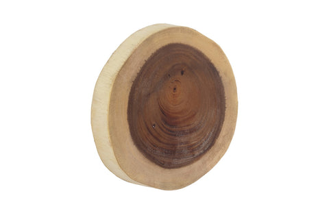 Organic Medium Solid Circle Wood Wall Tile for Entry Way