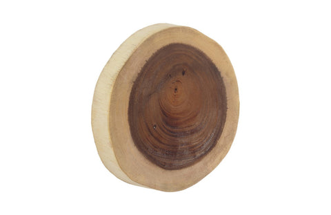 Organic Solid Medium Wood Circle Wall Tile for Entry Way