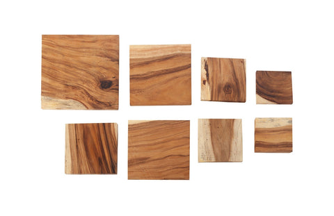 Decorating Essentials Organic Wood Wall Sculpture Set