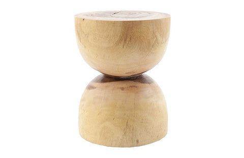 Space Saving Modern Organic Drum Accent Table