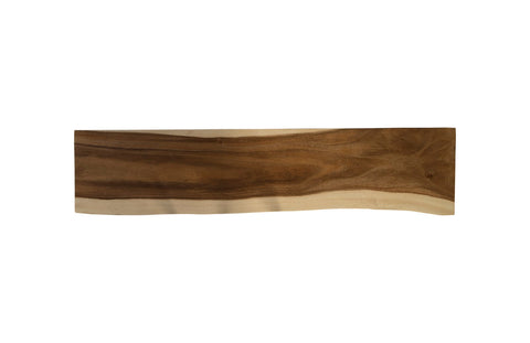 Nature-Driven Modernist Wood Accent Bench with Plinth Base
