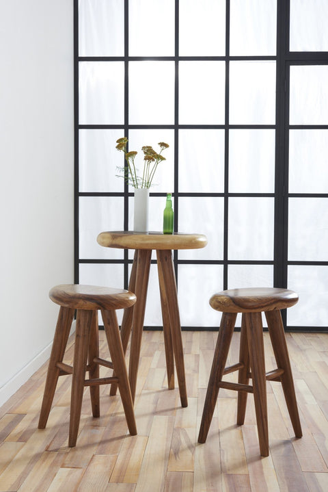 Timeless Minimalist Organic Modern Round Drink Table