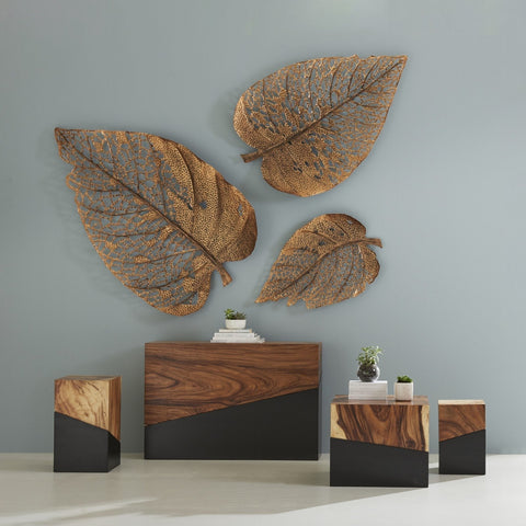 Birch Leaf Wall Art Handcrafted Modern Free Form Wall Sculpture