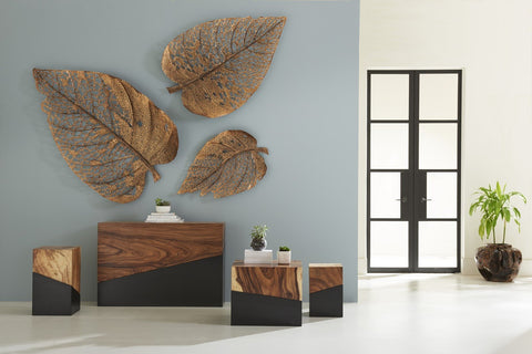 Birch Leaf Wall Art Handcrafted Modern Free Form Wall Sculpture