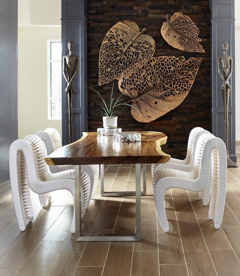 Birch Leaf Wall Art Handcrafted Modern Free Form Wall Sculpture