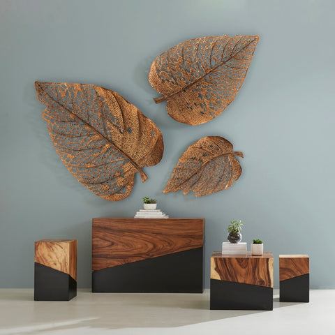 Birch Leaf Wall Art Handcrafted Modern Wall Sculpture