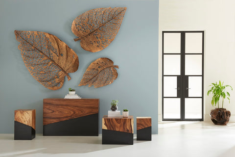 Birch Leaf Wall Art Handcrafted Modern Wall Sculpture
