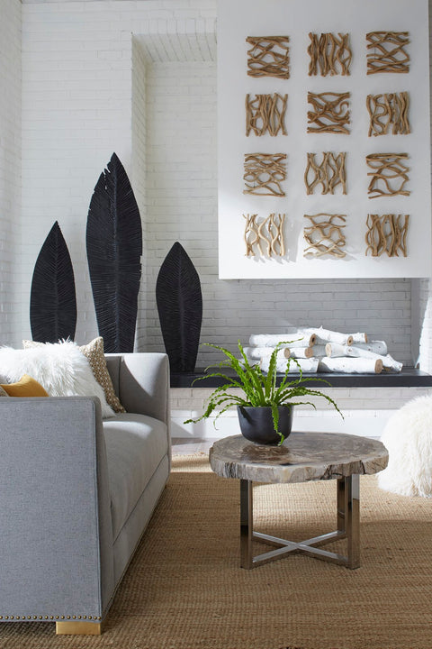 Decorating Essentials Handcrafted Abstract Wood Sculpture