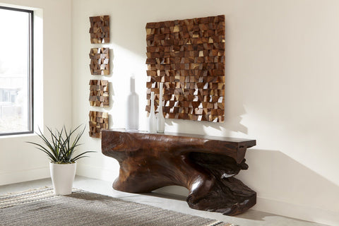 Blocks Wall Art Organic Textured Wall Sculpture
