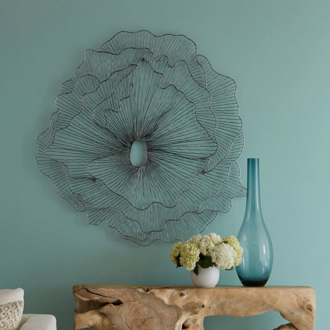 Poppy Flower Wall Art Modern Organic Free Form Wall Sculpture