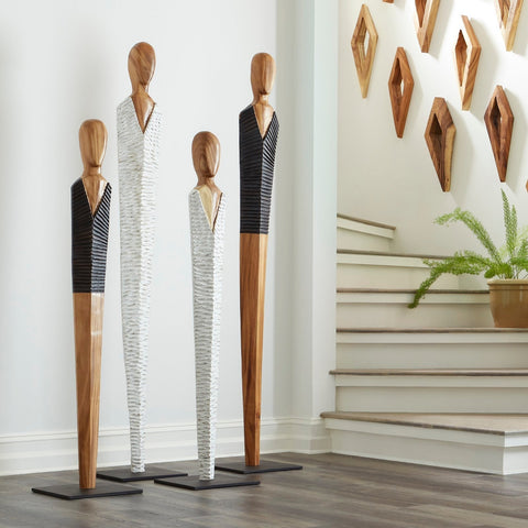 Decorating Essentials Contemporary Handcrafted Abstract Wood Sculpture