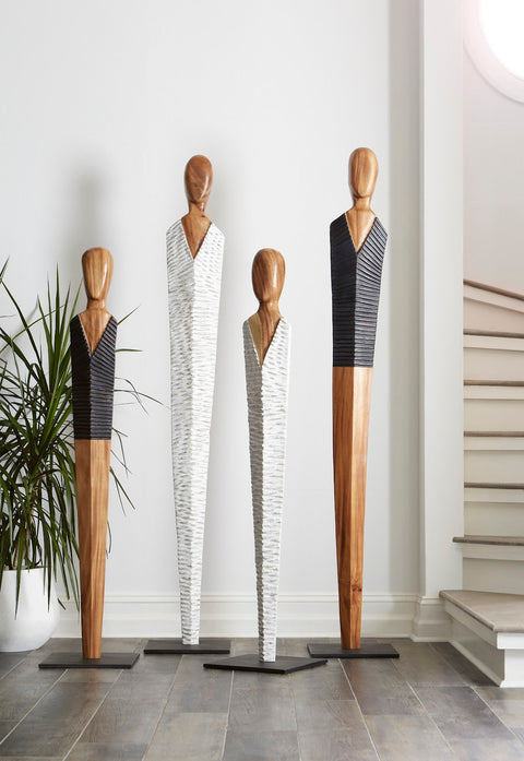 Decorating Essentials Contemporary Handcrafted Abstract Wood Sculpture