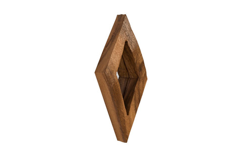 Organic Diamond Accent Wall Mirror for Entryway and Living Room