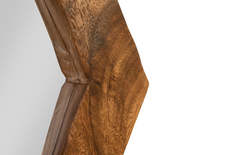 Organic Diamond Accent Wall Mirror for Entryway and Living Room