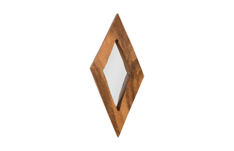 Organic Diamond Accent Wall Mirror for Entryway and Living Room