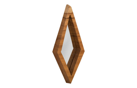 Organic Diamond Accent Wall Mirror for Entryway