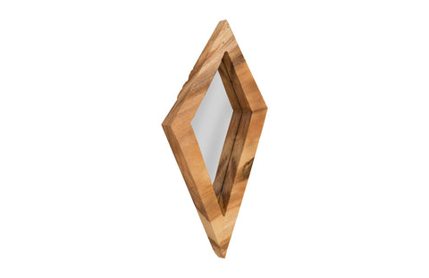 Organic Diamond Accent Wall Mirror for Living Room and Entryway