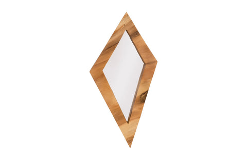 Organic Diamond Accent Wall Mirror for Living Room and Entryway