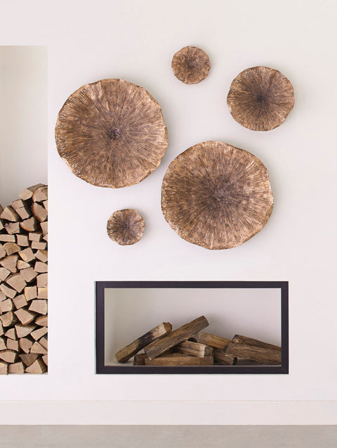 Lotus Wall Art Organic Modern Copper Handcrafted Wall Sculpture