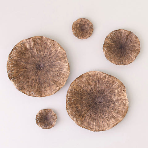 Lotus Wall Art Organic Modern Copper Handcrafted Wall Sculpture