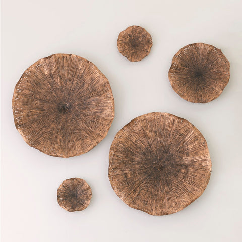 Lotus Wall Art Organic Modern Copper Handcrafted Wall Sculpture