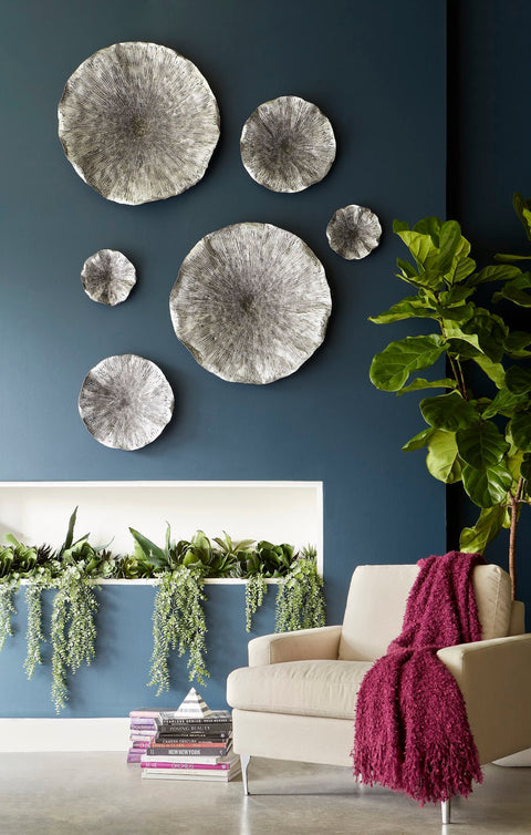 Lotus Wall Art Modern Handcrafted Glossy Wall Sculpture