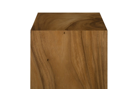 Modern Organic Drum Block Center Accent Table