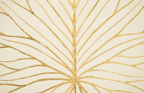 Organic Floral Gold Inlay Wall Tile for Modern Living Room