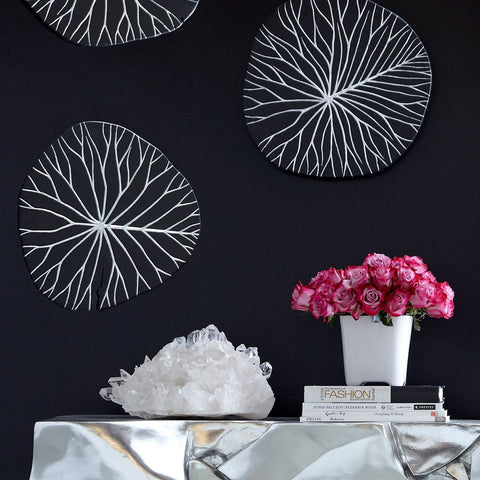 Modern Organic Floral Inlay Wall Tile for Entry Way