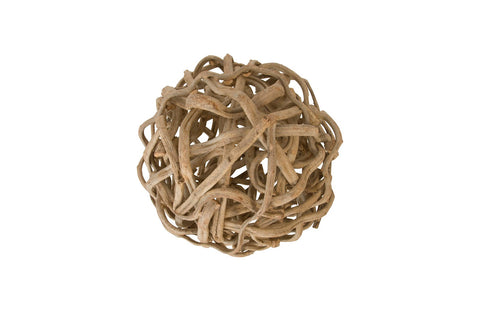 Nature-Driven Modernist Handcrafted Wooden Sphere Decorative Ball