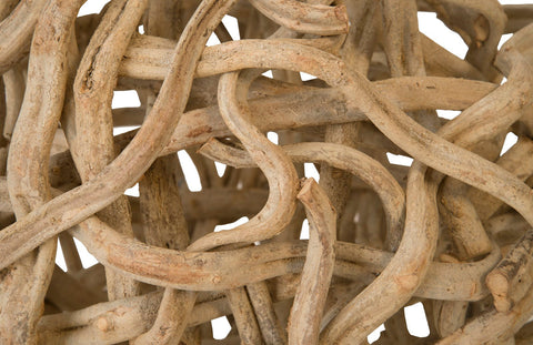 Nature-Driven Modernist Handcrafted Wooden Sphere Decorative Ball