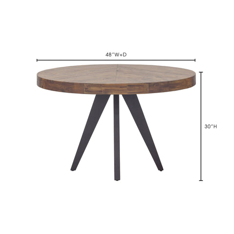 Moe's Home Collection Nature-Driven Modernist Tulip Round Dining Table - 48 W