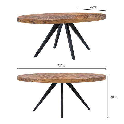Moe's Home Collection Nature-Driven Modernist Geometric Round Dining Table - 72 W