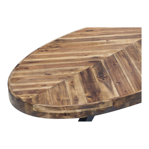 Moe's Home Collection Timeless Minimalist Rustic Oval Coffee Table