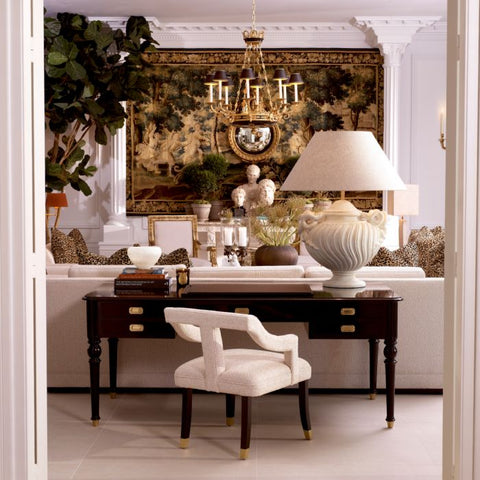 Eichholtz Timeless Minimalist Traditional Writing Desk with Storage - 72 W