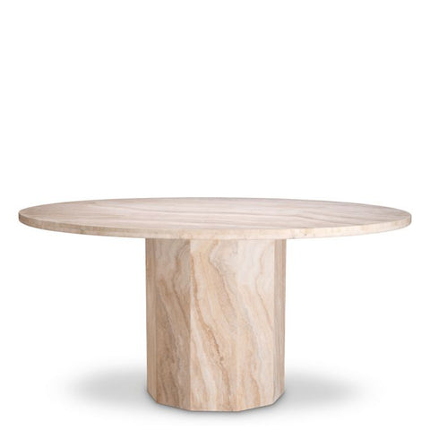 Eichholtz Timeless Minimalist Tulip Dining Table with Drum Base