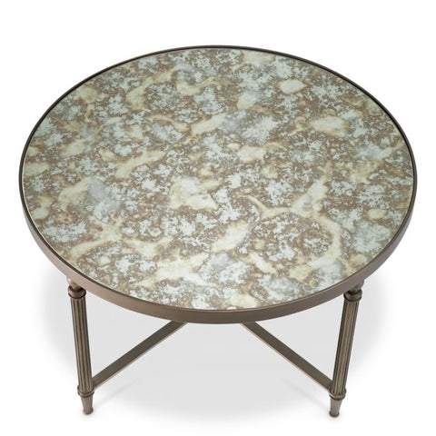 Eichholtz Timeless Minimalist Round Fluted Bronze Coffee Table
