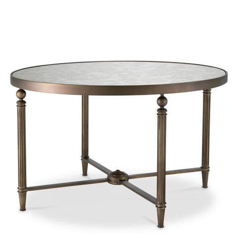 Eichholtz Timeless Minimalist Round Fluted Bronze Coffee Table