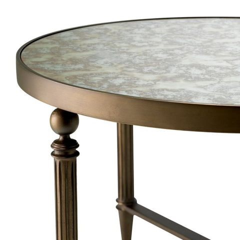 Eichholtz Timeless Minimalist Round Fluted Bronze Coffee Table