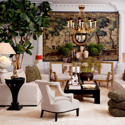 Eichholtz Artful Traditionalist Art Deco Round Drum Center Table