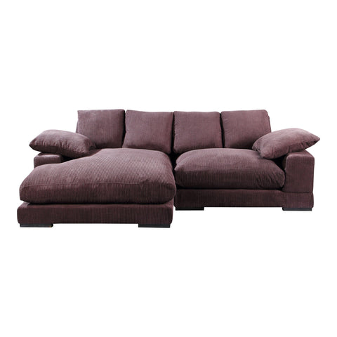 Timeless Minimalist Contemporary Plunge Chaise Sectional Sofa