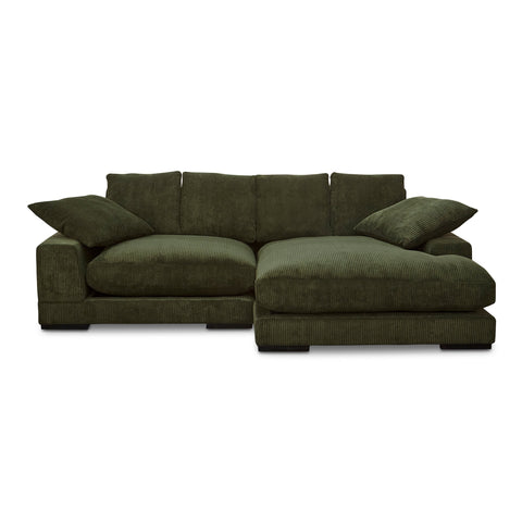 Timeless Minimalist Plunge Chaise Sectional Sofa