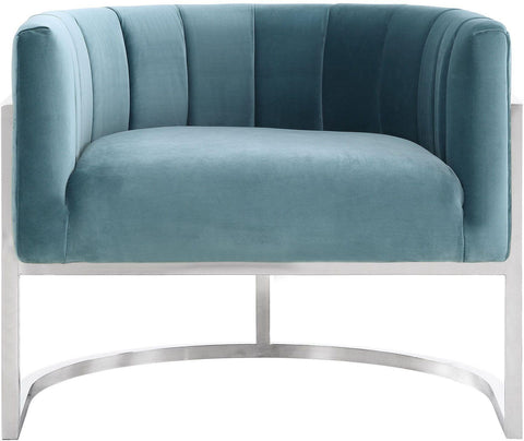 Timeless Minimalist Modern Velvet Barrel Accent Chair