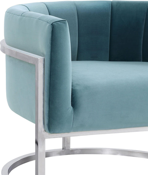Timeless Minimalist Modern Velvet Barrel Accent Chair